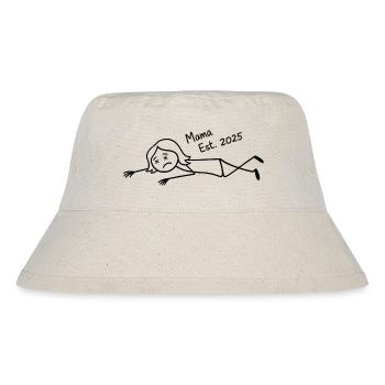 Mama Est 2025 Liegendes Design - Stanley/Stella recycelter Bucket Hat - Naturweiß - Vorne
