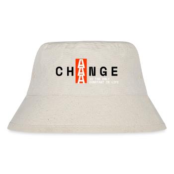CHANGE – Minimal Design - Stanley/Stella recycelter Bucket Hat - Naturweiß - Vorne