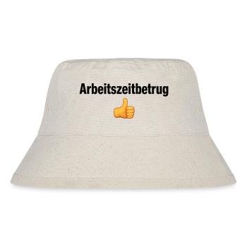 Arbeitszeitbetrug Daumen hoch Deutsche Memes - Stanley/Stella recycelter Bucket Hat - Naturweiß - Vorne