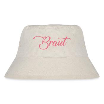 Braut Shirt JGA Junggesellinnenabschied - Stanley/Stella recycelter Bucket Hat - Naturweiß - Vorne