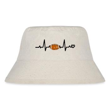 American Football Heartbeat - Stanley/Stella Recycled Bucket Hat - natural - Front