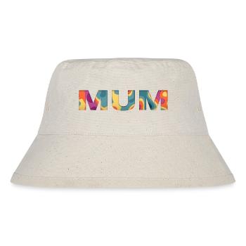 MUM Shirt / Familie Partnerlook - Stanley/Stella recycelter Bucket Hat - Naturweiß - Vorne