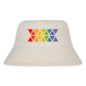 LGBT lgbtqi queer Regenbogen dreiecke - Stanley/Stella recycelter Bucket Hat - Naturweiß - Vorne