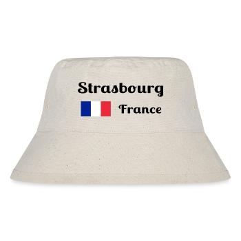 Straßburg Frankreich - Stilvolle Drucke - Stanley/Stella recycelter Bucket Hat - Naturweiß - Vorne
