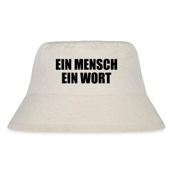 ein mensch ein wort - Stanley/Stella recycelter Bucket Hat - Naturweiß - Vorne