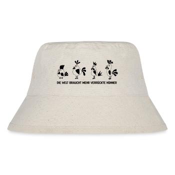  Hühner Spruch - Stanley/Stella recycelter Bucket Hat - Naturweiß - Vorne