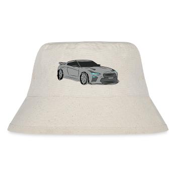 Sportwagen Silhouette Neon Highlights - Stanley/Stella recycelter Bucket Hat - Naturweiß - Vorne