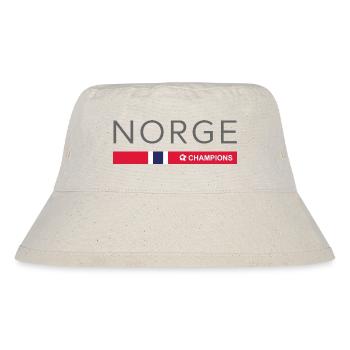 NORGE CHAMPIONS - Norwegisches Fußball WM Geschenk - Stanley/Stella recycelter Bucket Hat - Naturweiß - Vorne
