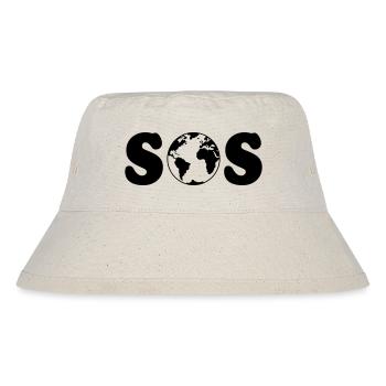 SOS – Earth Overshoot Day / Climate Change (B SVG) - Stanley/Stella Recycled Bucket Hat - natural - Front