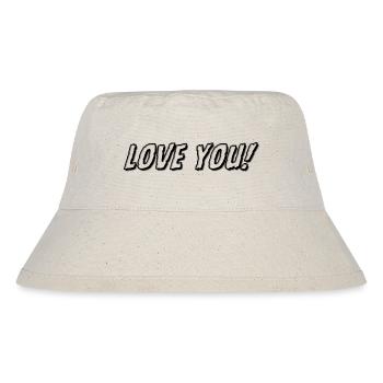 Love you - Stanley/Stella recycelter Bucket Hat - Naturweiß - Vorne