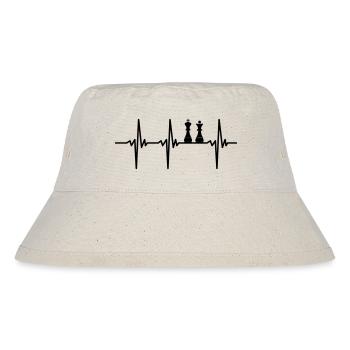 Herzschlag für Schach Spieler - Stanley/Stella recycelter Bucket Hat - Naturweiß - Vorne