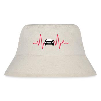 Auto Herzfrequenz Autofahrer Geschenk Automobile - Stanley/Stella recycelter Bucket Hat - Naturweiß - Vorne