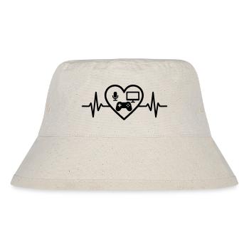 Streaming Gamer Heart Micro Screen Controller - Stanley/Stella Recycled Bucket Hat - natural - Front