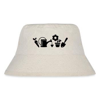 Für Gartenliebhaber - Motive aus der Gartenarbeit - Stanley/Stella recycelter Bucket Hat - Naturweiß - Vorne