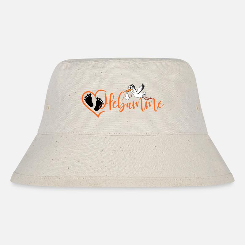 Hebamme - Stanley/Stella recycelter Bucket Hat - Naturweiß