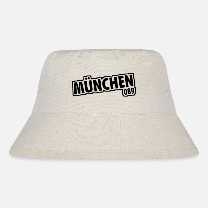München - 089 - Bayern - Isar - bayrisch - Stanley/Stella recycelter Bucket Hat - Naturweiß