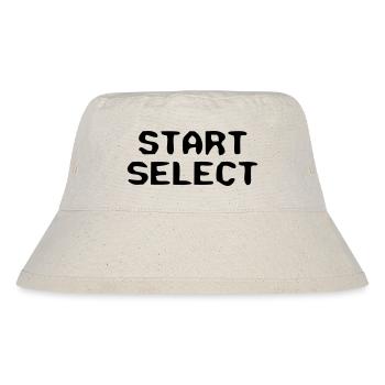 Start Select 8-Bit Text - Stanley/Stella recycelter Bucket Hat - Naturweiß - Vorne