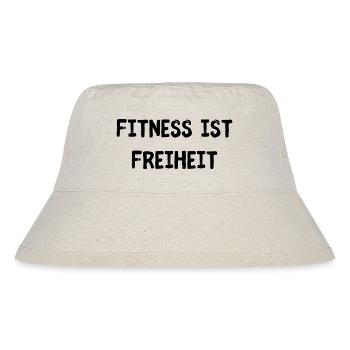 Fitness ist Freiheit - Stanley/Stella recycelter Bucket Hat - Naturweiß - Vorne