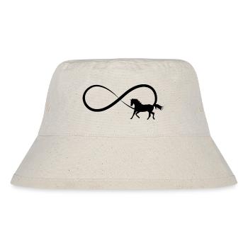 Ich liebe mein Pferd Reitsport Pferdeliebe - Stanley/Stella recycelter Bucket Hat - Naturweiß - Vorne