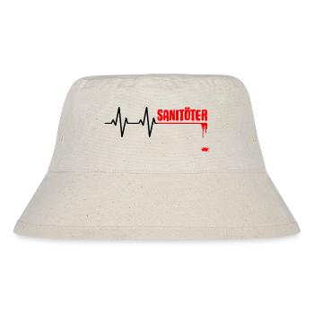 Sanitöter Herzlinie Rettungssanitäter Geschenk - Stanley/Stella recycelter Bucket Hat - Naturweiß - Vorne