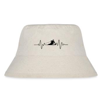 Ski Herzschlag Wintersport Ski Liebe - Stanley/Stella recycelter Bucket Hat - Naturweiß - Vorne