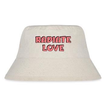 Radiate Love Red Typography - Stanley/Stella Recycled Bucket Hat - natural - Front