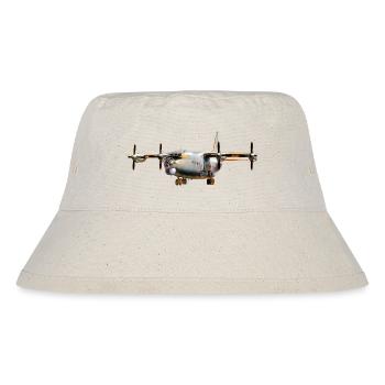 Vintage Transportflugzeug Silhouette - Stanley/Stella recycelter Bucket Hat - Naturweiß - Vorne