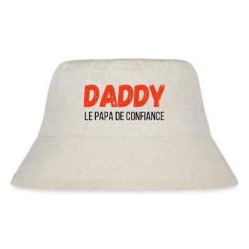 Daddy, der vertraute Papa – Geschenkidee - Stanley/Stella recycelter Bucket Hat - Naturweiß - Vorne