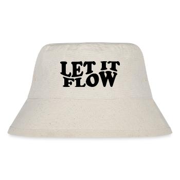 Let It Flow – Mindset Typografie Design - Stanley/Stella recycelter Bucket Hat - Naturweiß - Vorne