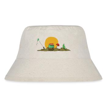 Sunny Summer Day Eisdiele und Drachen - Stanley/Stella recycelter Bucket Hat - Naturweiß - Vorne