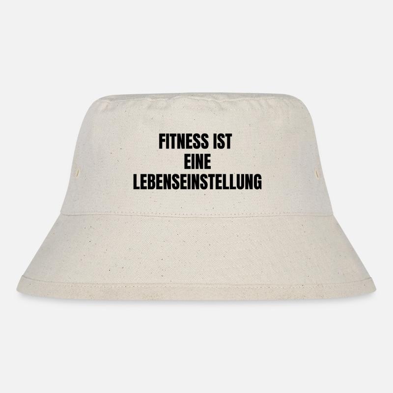 Fitness Lebenseinstellung - Stanley/Stella recycelter Bucket Hat - Naturweiß