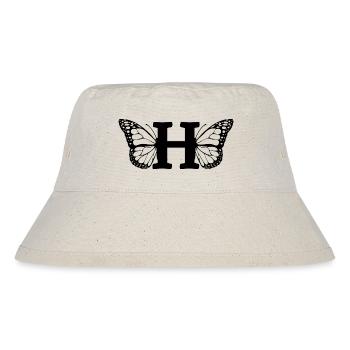 letter H butterfly - Stanley/Stella Recycled Bucket Hat - natural - Front