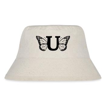 letter U butterfly - Stanley/Stella Recycled Bucket Hat - natural - Front