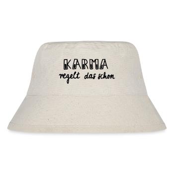 Karma regelt das schon - Stanley/Stella recycelter Bucket Hat - Naturweiß - Vorne