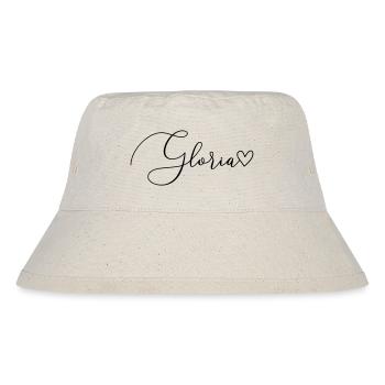 Gloria Name Vorname Mädchen - Stanley/Stella recycelter Bucket Hat - Naturweiß - Vorne