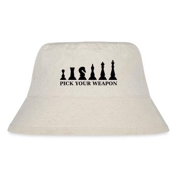 Schach pick your weapon schwarz - Stanley/Stella recycelter Bucket Hat - Naturweiß - Vorne