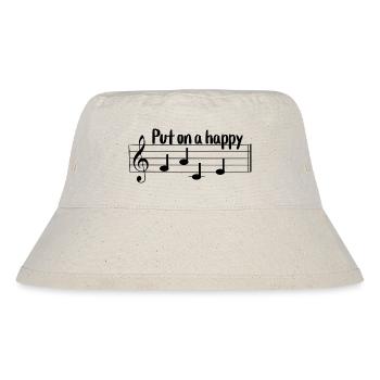 Put on a happy face Notenschrift lustige Noten - Stanley/Stella Recycled Bucket Hat - natural - Front