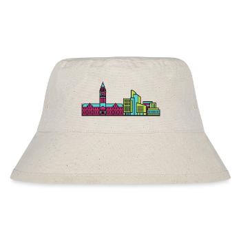 Bradford City Skyline City Hall Modern Line Art - Stanley/Stella Recycled Bucket Hat - natural - Front