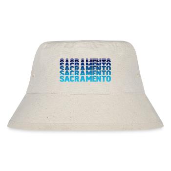 Sacramento Gradient Typo Shirt - Stanley/Stella Recycled Bucket Hat - natural - Front
