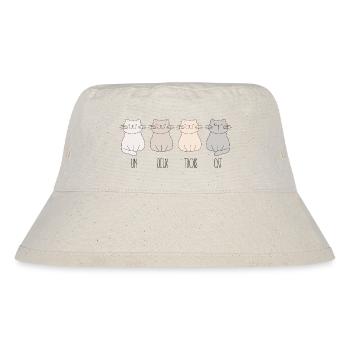 Un Deux Trois Cat - Gift for cat and animal lover - Stanley/Stella recycelter Bucket Hat - Naturweiß - Vorne