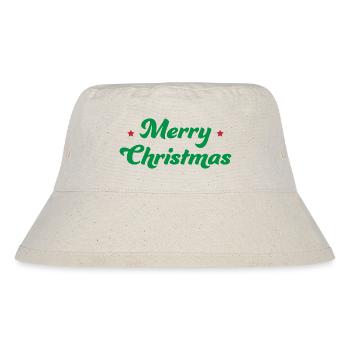 Merry Christmas Sternchen gruen rot - Stanley/Stella recycelter Bucket Hat - Naturweiß - Vorne