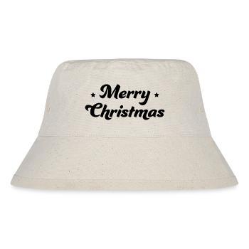 Merry Christmas Sternchen schwarz - Stanley/Stella recycelter Bucket Hat - Naturweiß - Vorne