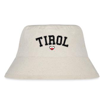Tirol Herz Schrift - Stanley/Stella recycelter Bucket Hat - Naturweiß - Vorne