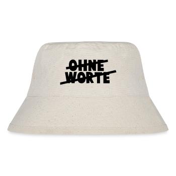 Ohne Worte - Stanley/Stella recycelter Bucket Hat - Naturweiß - Vorne