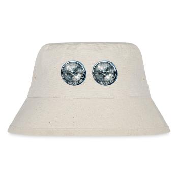 Doppelte Scheinwerferreflexionen - Stanley/Stella recycelter Bucket Hat - Naturweiß - Vorne