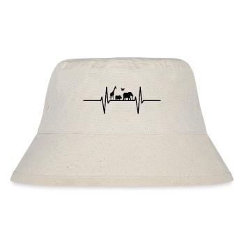 Heartbeat with wild animals - Stanley/Stella Recycled Bucket Hat - natural - Front