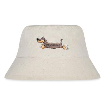 Niedlicher Dackel - Stanley/Stella recycelter Bucket Hat - Naturweiß - Vorne