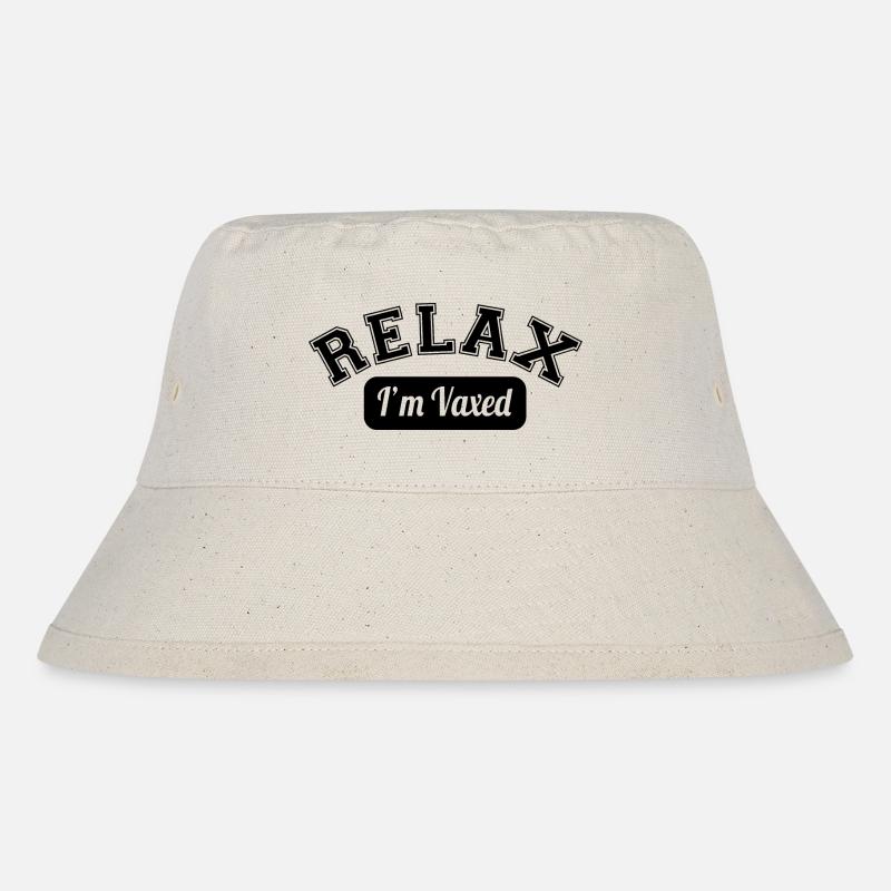 #Vaccinated - Stanley/Stella Recycled Bucket Hat - natural