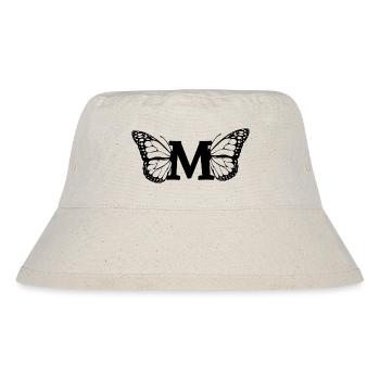 Buchstabe M Schmetterling - Stanley/Stella recycelter Bucket Hat - Naturweiß - Vorne