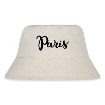 Paris Schriftzug - Stanley/Stella recycelter Bucket Hat - Naturweiß - Vorne